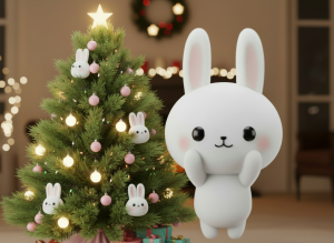 Firefly_Gemini Flash_クリスマスツリーをふんわりとした立体にして 531411